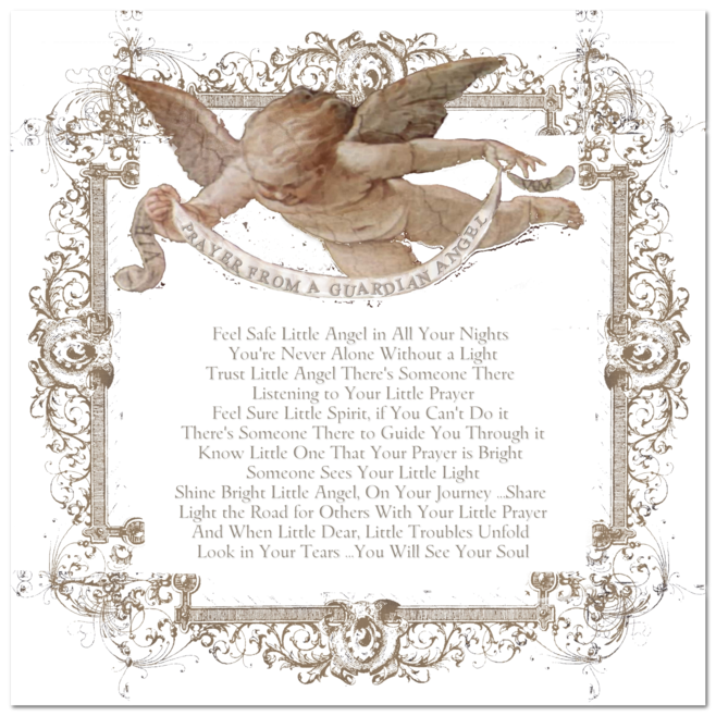 Prayer From a Guardian Angel Baby Angel Cherub